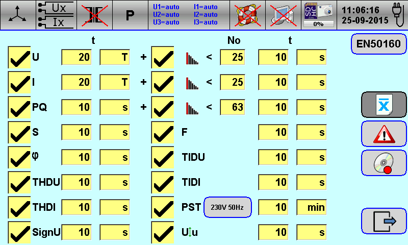 TE30 Trójfazowy Licznik Wzorcowy - Rejestracja, parametry