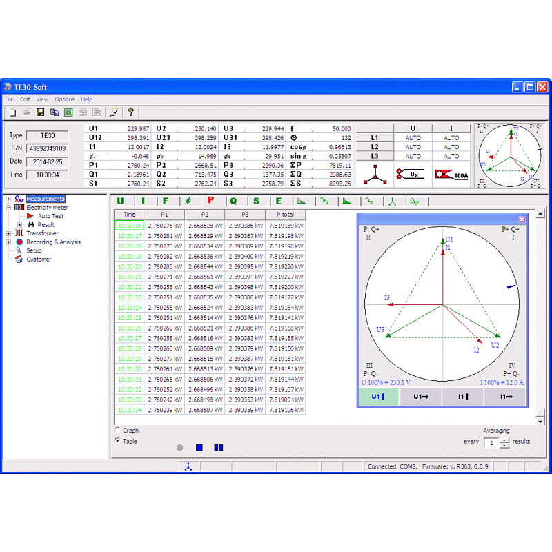 TE30 Soft - Software for TE30 tester