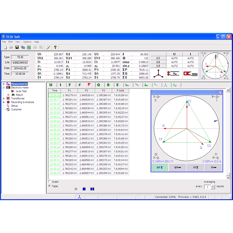 TE30 Soft - Programm für Tester TE30