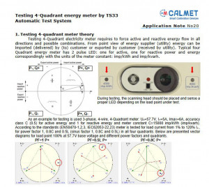Testowanie 4-kwadrantowych liczników energii z wykorzystaniem Trójfazowego Automatycznego Systemu Testującego TS33