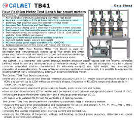 TB41 - Four Position Meter Test Bench for smart meters - data sheet